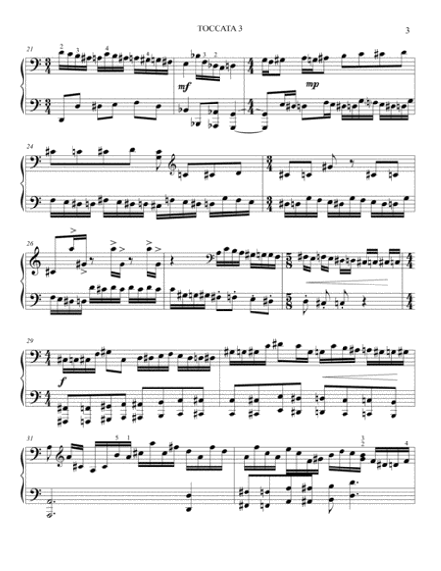 Toccata 3 Piano Solo scores gallery preview page 5