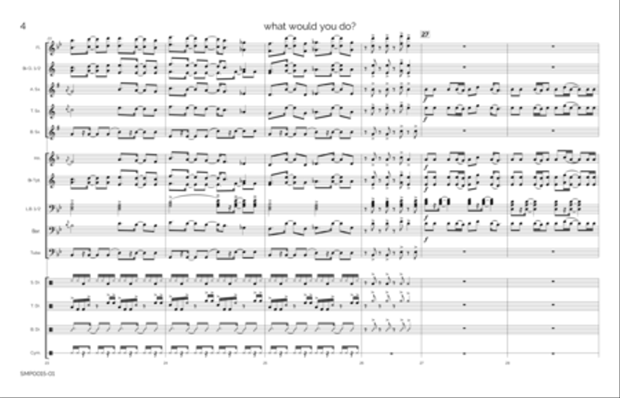 What Would You Do? Marching Band scores gallery preview page 5
