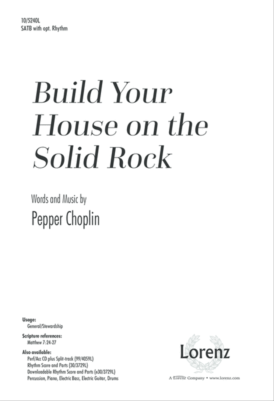Build Your House on the Solid Rock 4-Part scores gallery preview page 1