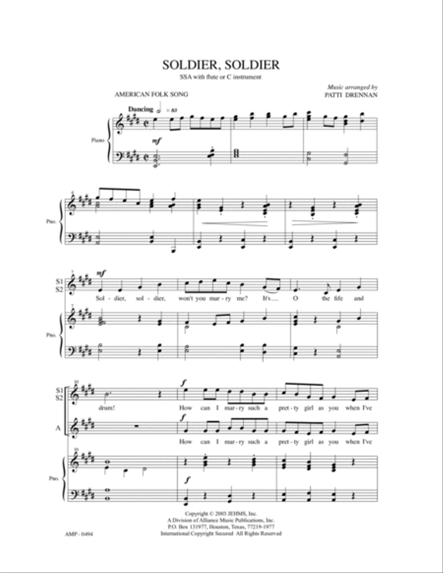 Soldier, Soldier SSA scores gallery preview page 6