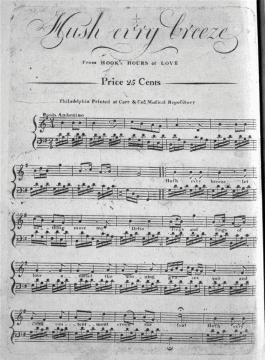 Hush ev'ry breeze Voice scores gallery preview page 1