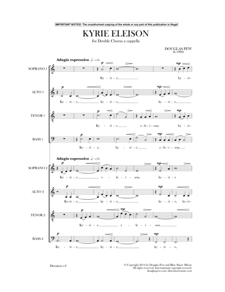 Kyrie Eleison, Double Chorus a cappella image number null
