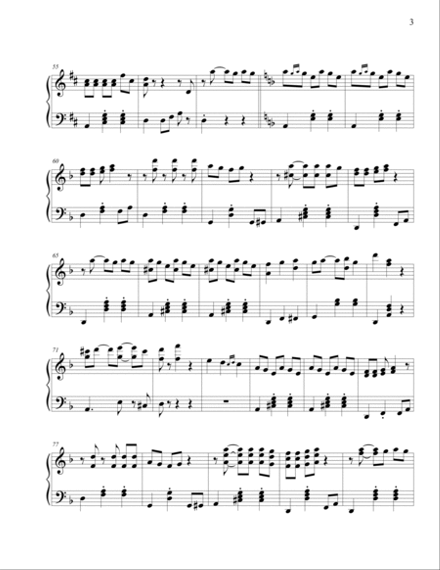 Claro de Luna Piano Solo scores gallery preview page 3