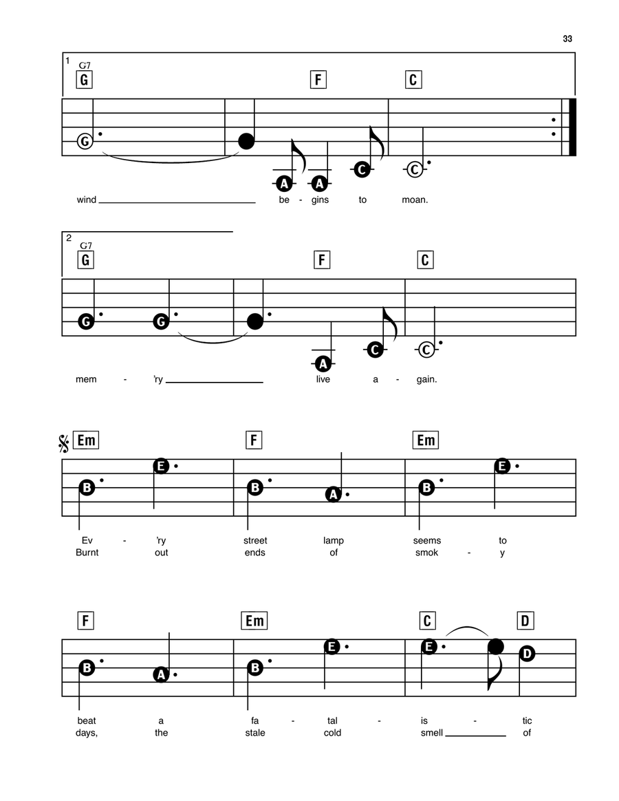 Memory (from Cats) Electronic Keyboard scores gallery preview page 2