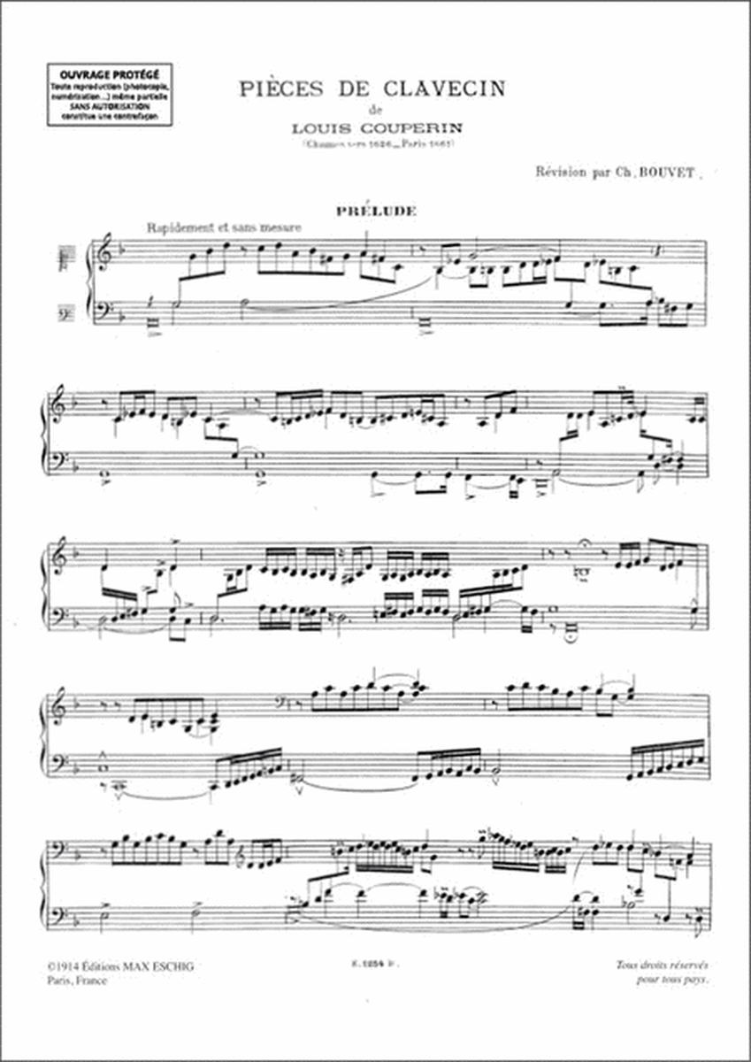 Pieces De Clavecin Ou De Piano - Volume 1