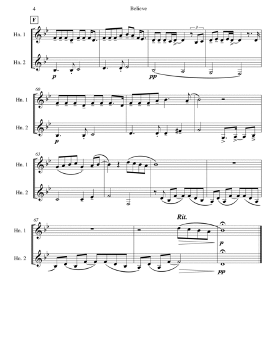 Believe Brass Duet scores gallery preview page 4
