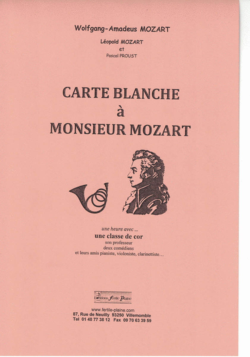 Carte Blanche À Mr Mozart