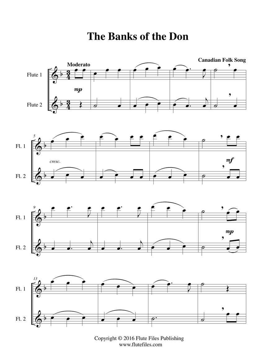 The Banks of the Don - Flute Duet Flute Duet scores gallery preview page 3