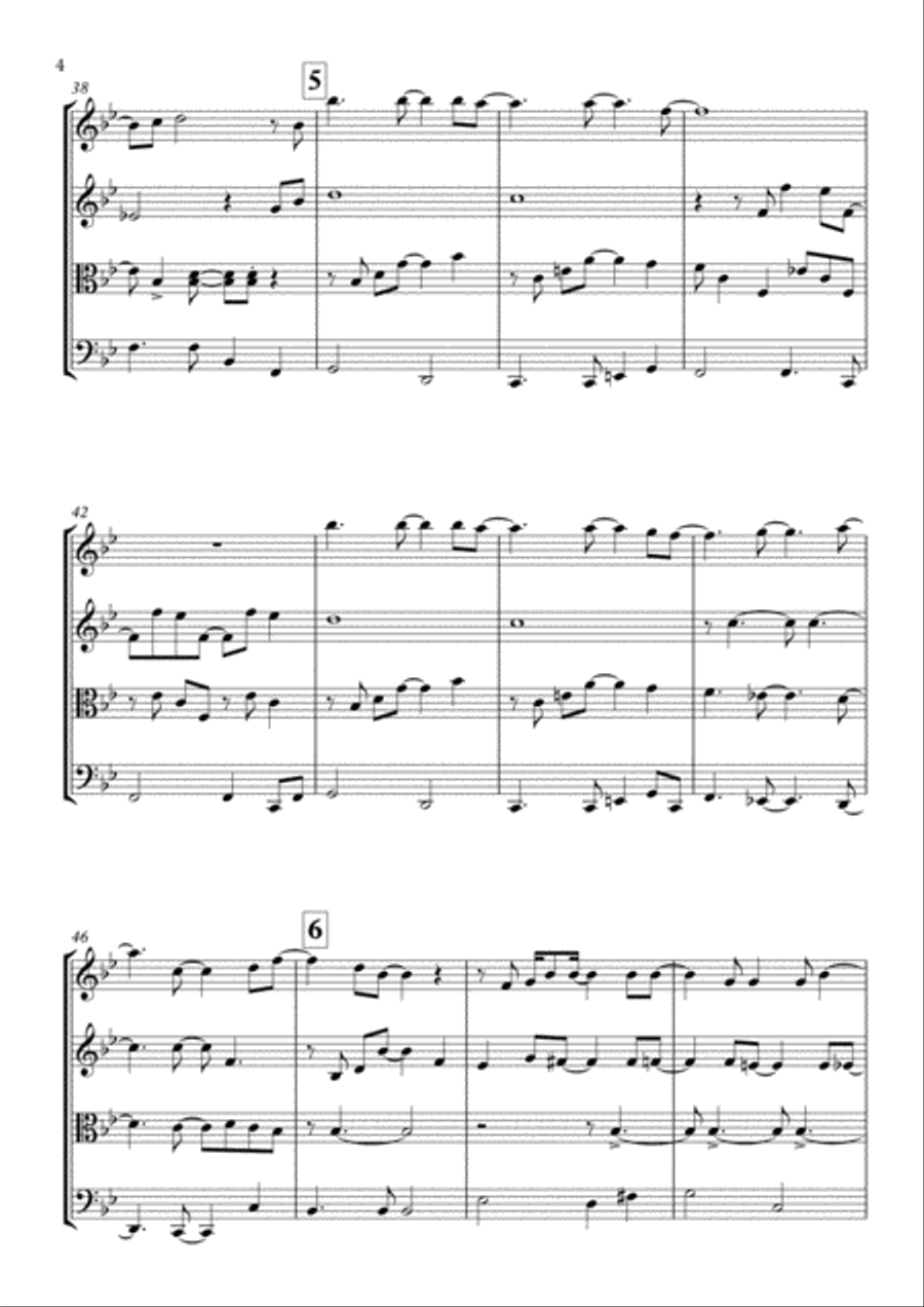 Don't Know Why String Quartet scores gallery preview page 5