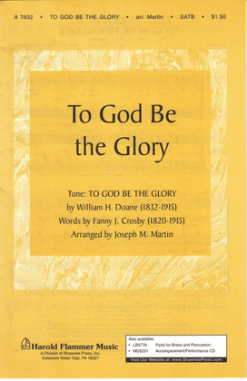 Book cover for To God Be the Glory