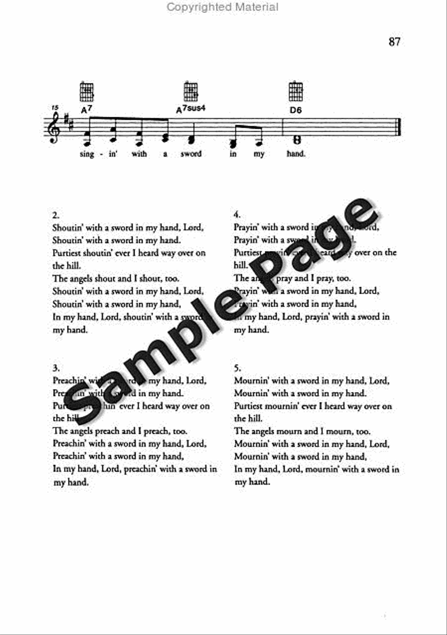 Best of Spirituals & Gospels Acoustic Guitar scores gallery preview page 88