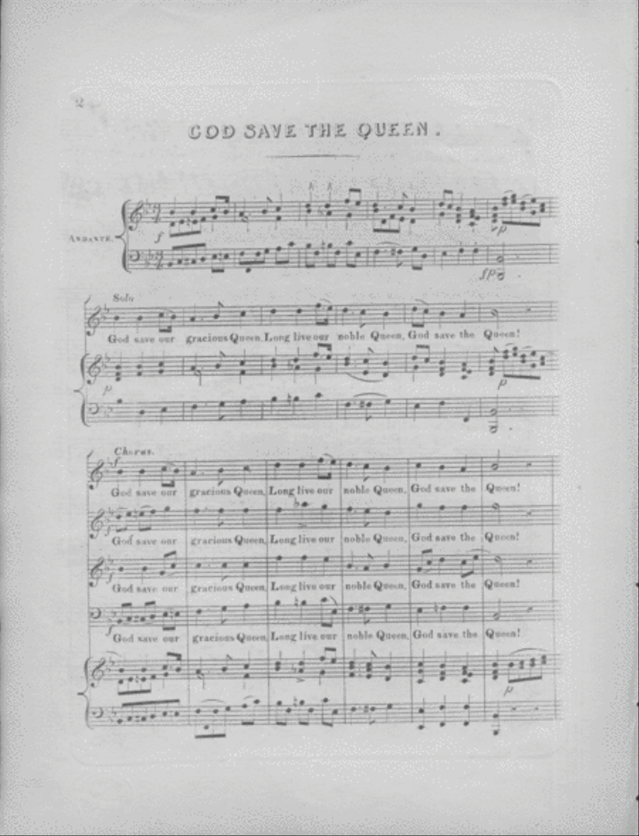 God Save the Queen! The National Anthem Voice scores gallery preview page 2
