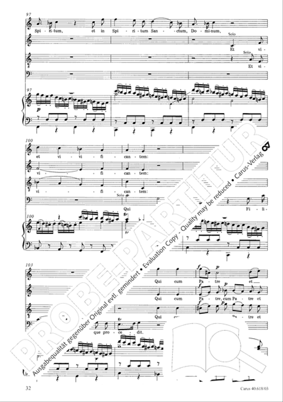 Mass in C (Missa in C) 4-Part scores gallery preview page 33