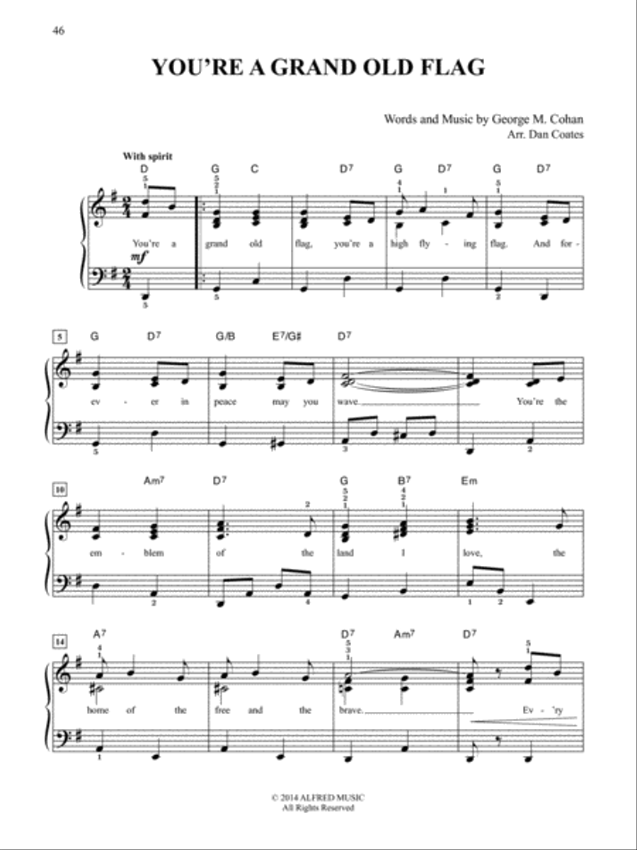 Top-Requested Patriotic Sheet Music Easy Piano scores gallery preview page 10