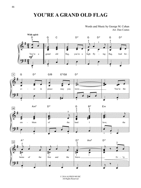 Top-Requested Patriotic Sheet Music by Dan Coates Easy Piano - Sheet Music