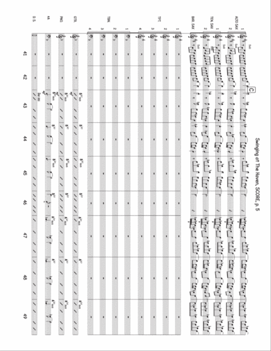 Swinging At The Haven Jazz Ensemble scores gallery preview page 5