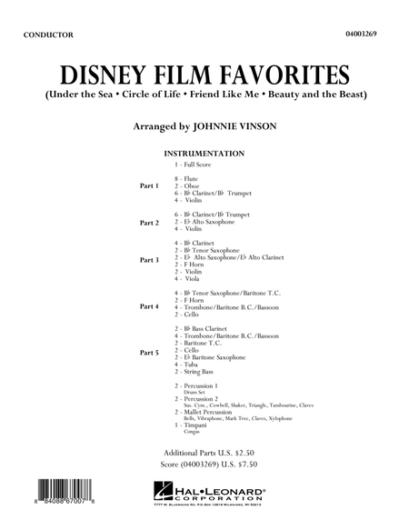 Disney Film Favorites - Full Score