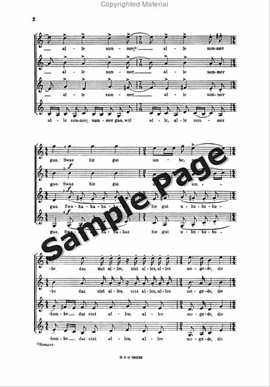 Werdin E Reigen D Verschmaehten Maedche SSAA scores gallery preview page 3