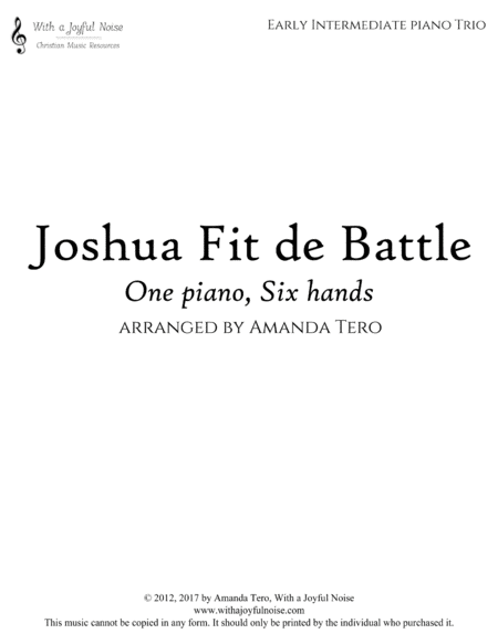 Joshua Fit de Battle (Piano Trio) image number null
