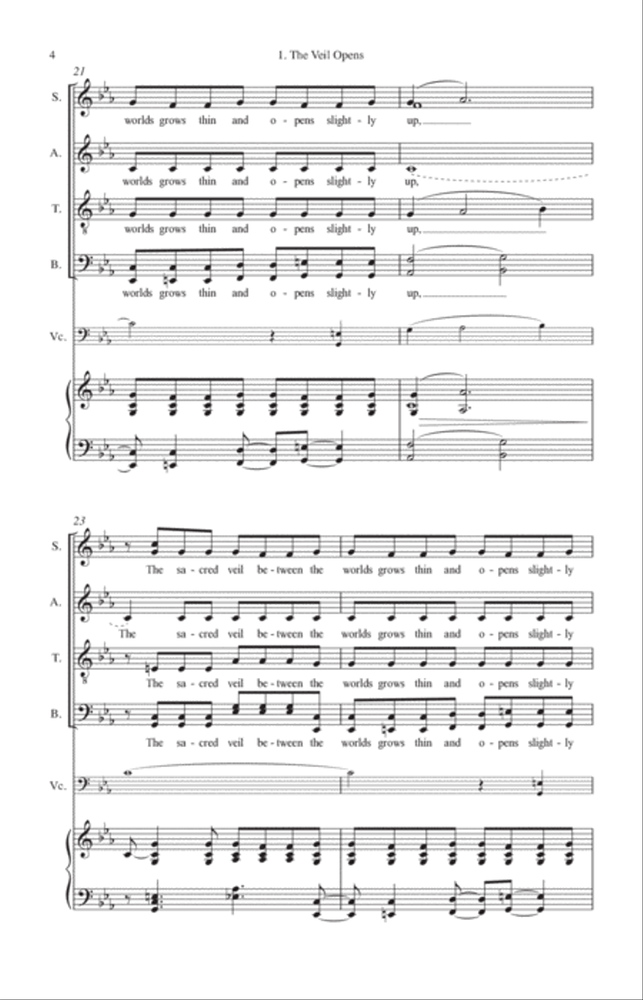 The Sacred Veil (Collection) 4-Part scores gallery preview page 4