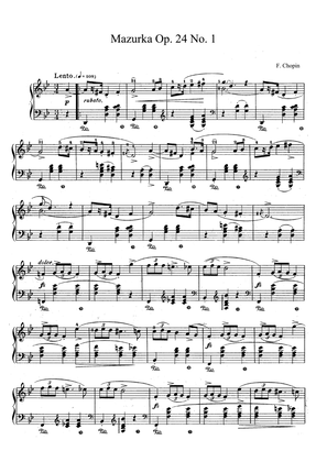 Book cover for Chopin Mazurka Op. 24 No. 1-4