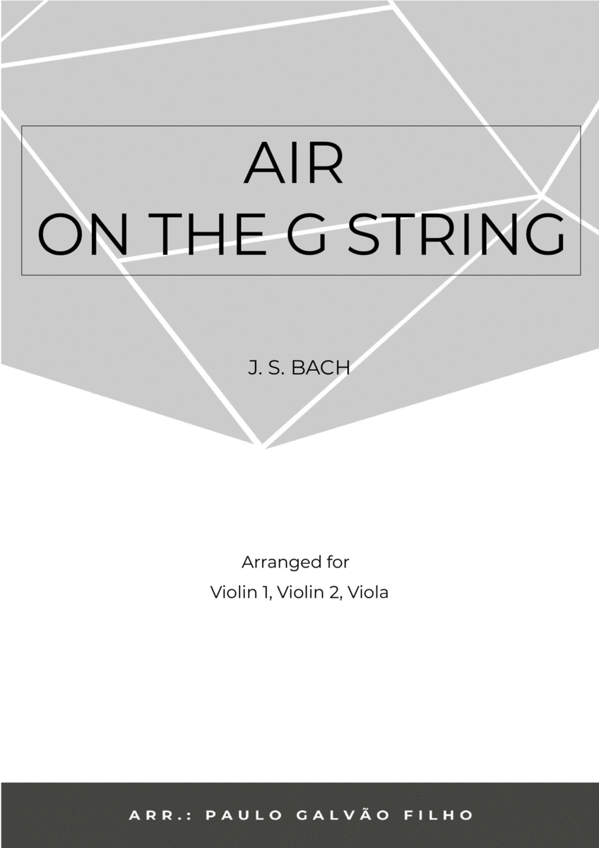 AIR ON THE G STRING - STRING TRIO (I VIOLIN, II VIOLIN & VIOLA) image number null