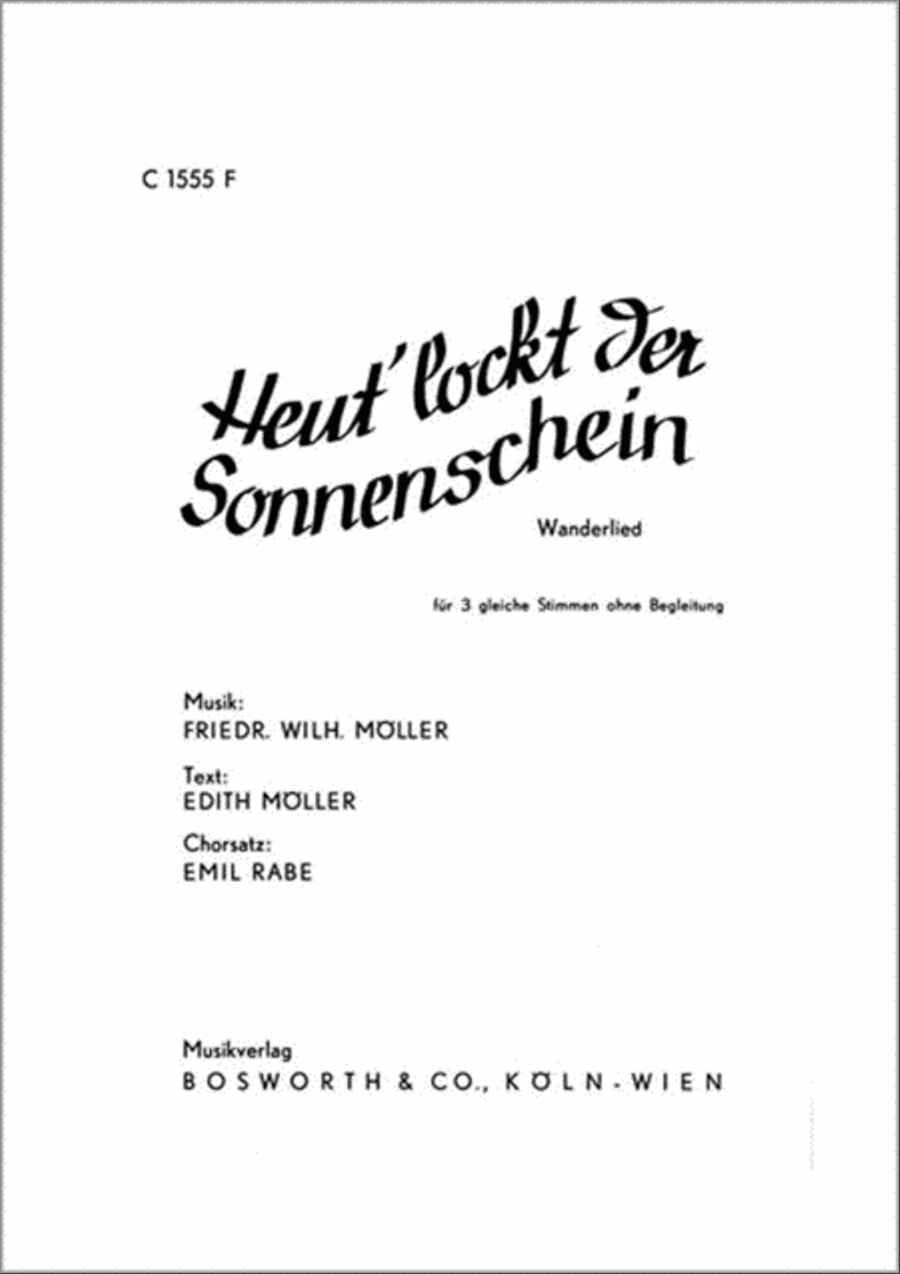 Heut' lockt der Sonnenschein Women's Choir scores gallery preview page 1