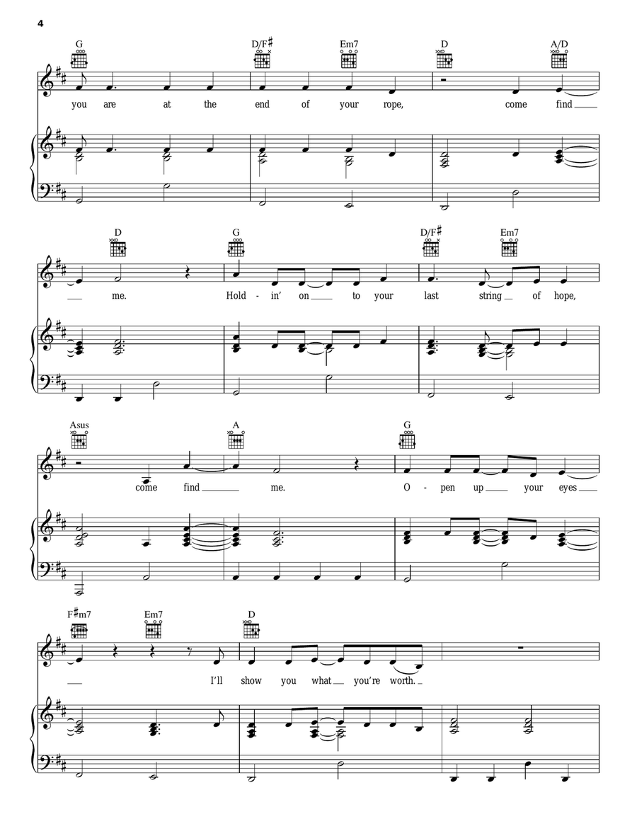 Heaven On Earth Piano, Vocal, Guitar scores gallery preview page 4