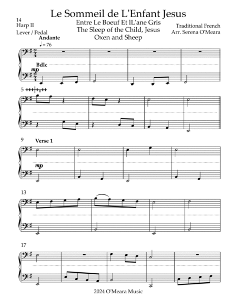 Le Sommeil de L'Enfant Jesus, Harp II