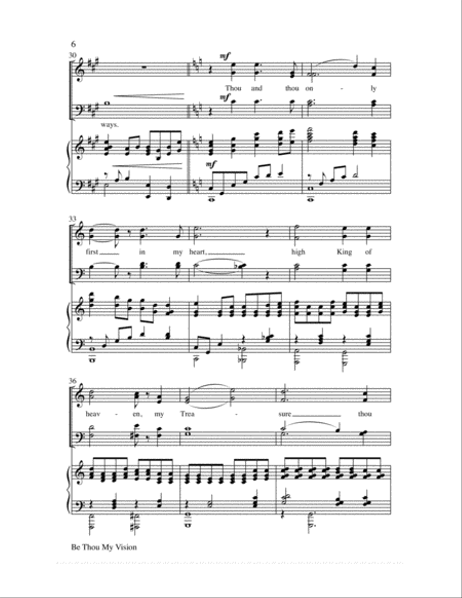 Be Thou My Vision 4-Part scores gallery preview page 6
