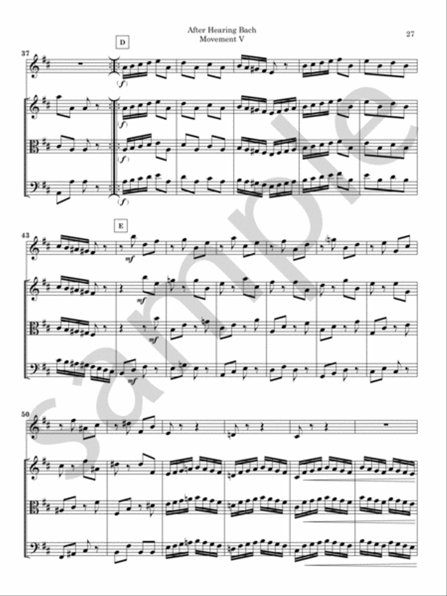 After Hearing Bach Chamber Music scores gallery preview page 14