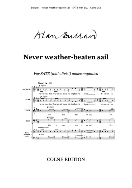 Never weather-beaten sail (SATB unaccompanied) image number null