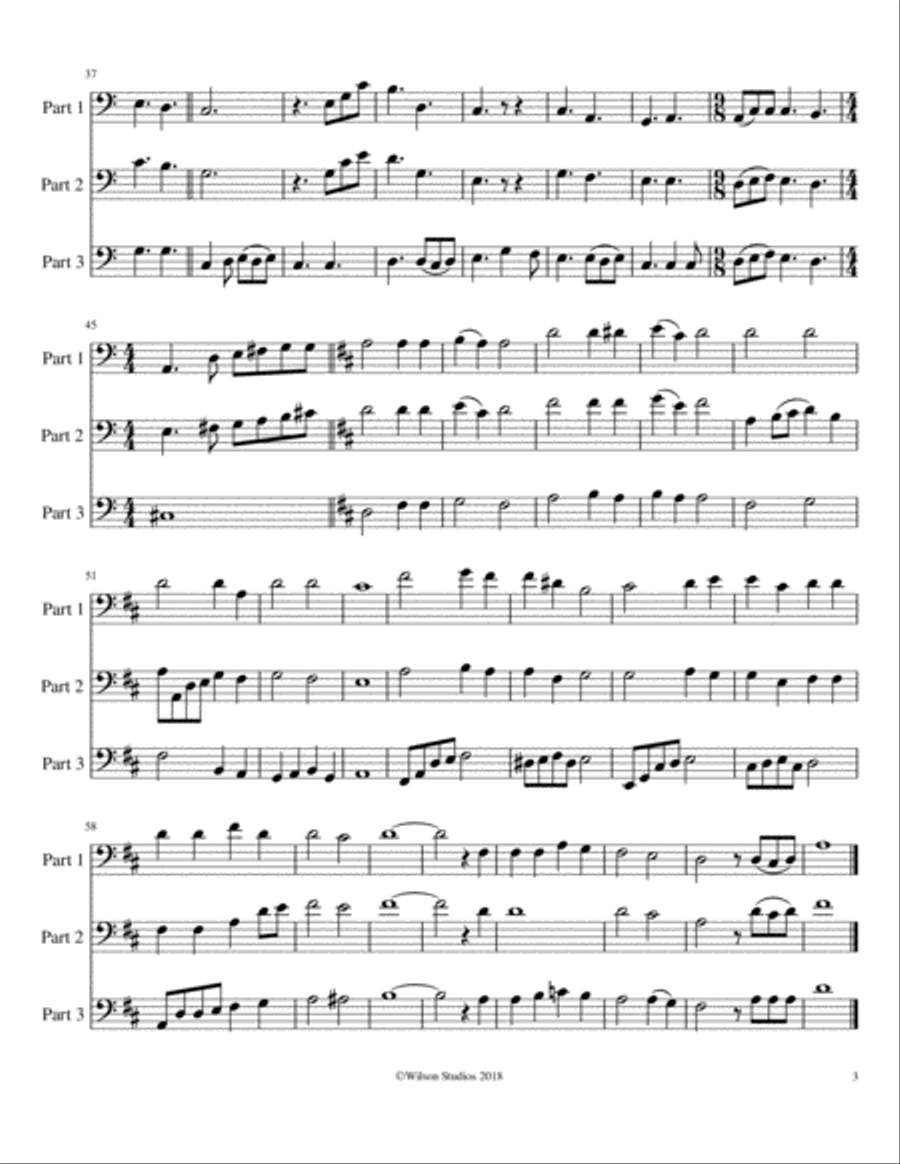 Fairest Lord Jesus Brass Ensemble scores gallery preview page 3