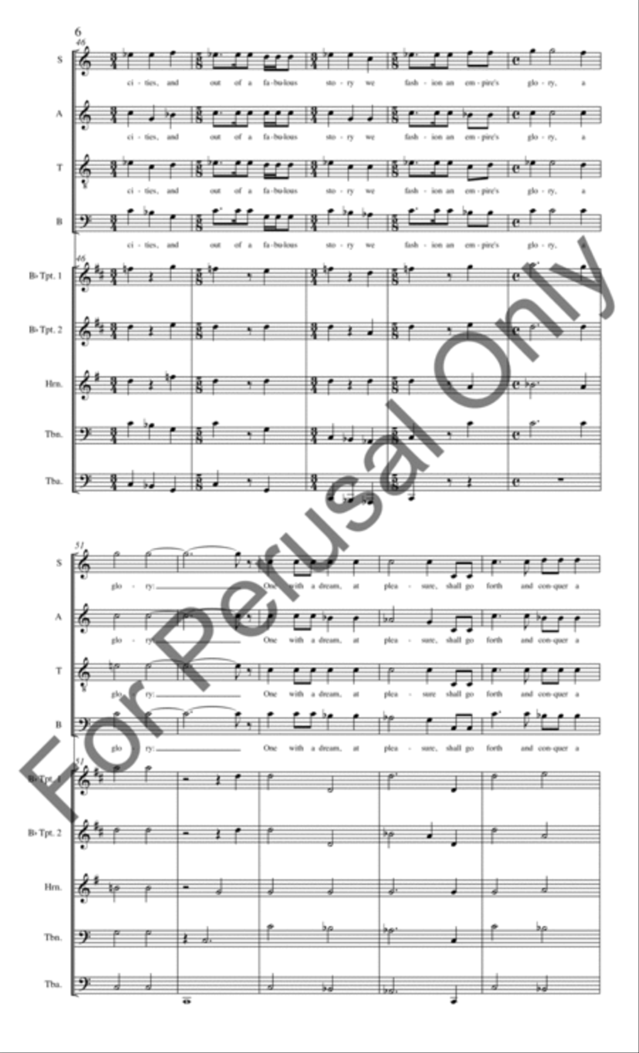 We Are The Music Makers (Brass Quintet Score/Parts) Choir scores gallery preview page 7