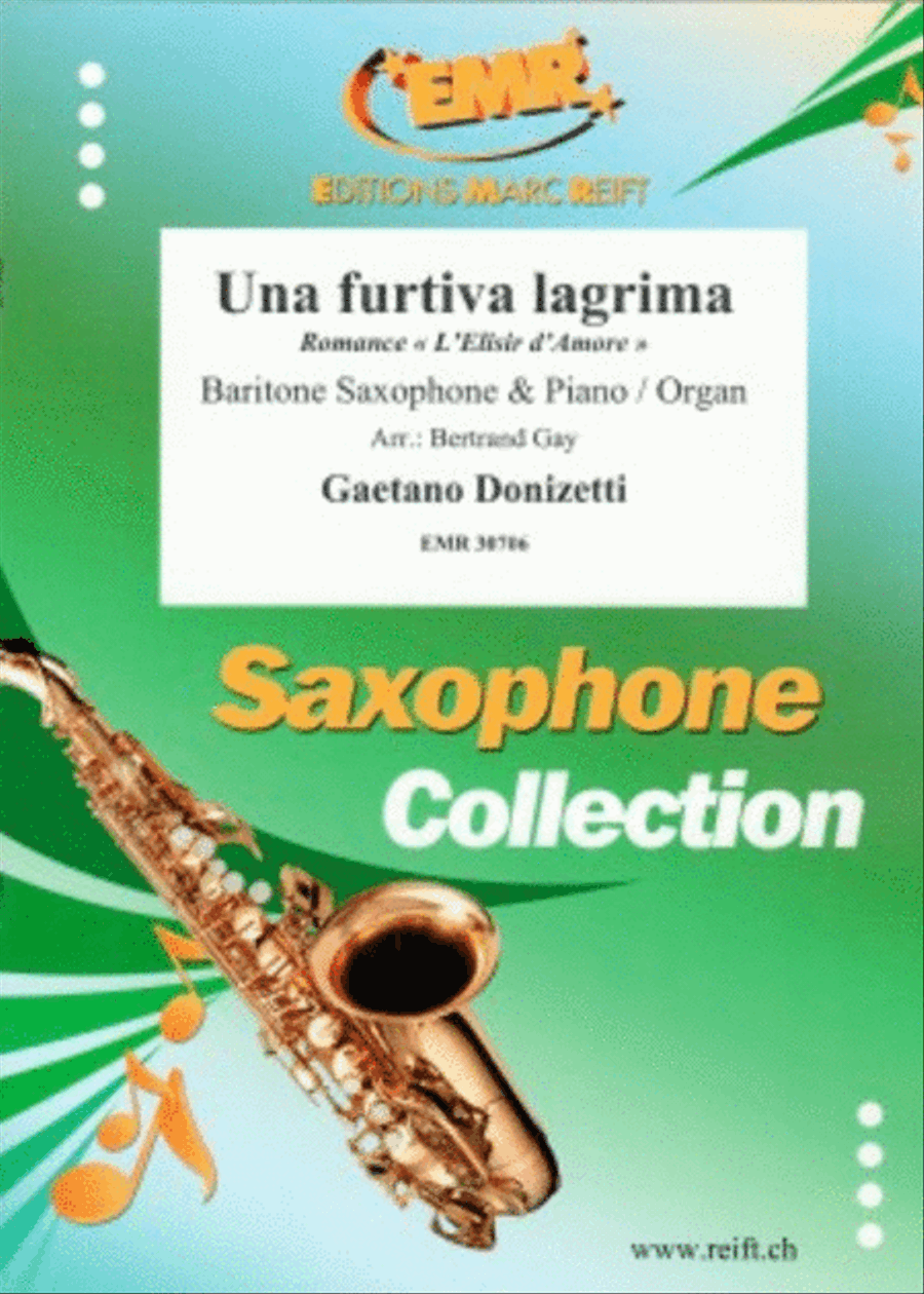 Una furtiva lagrima Baritone Saxophone scores gallery preview page 1