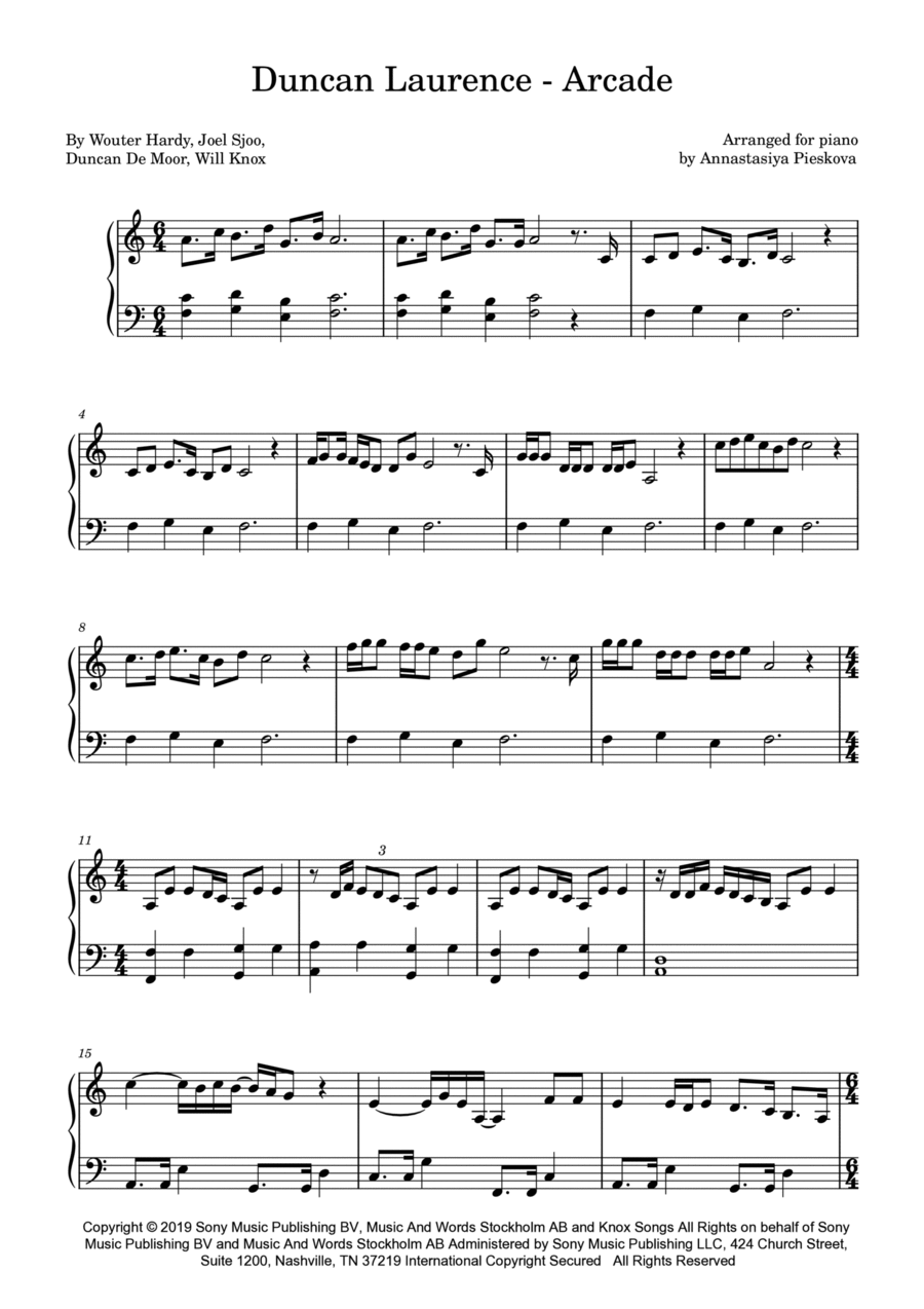 Arcade piano store