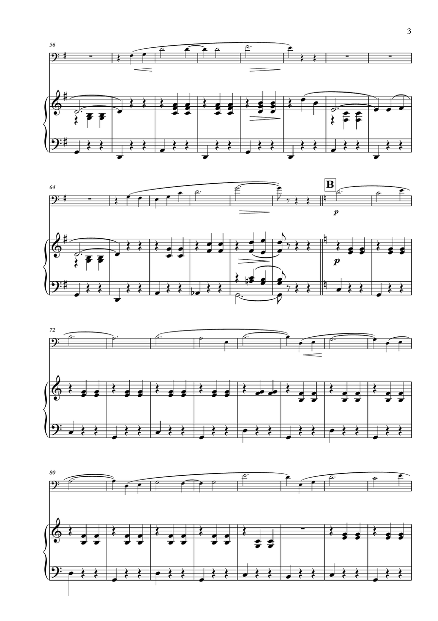Je Te Veux arranged for Cello and Piano Small Ensemble scores gallery preview page 5