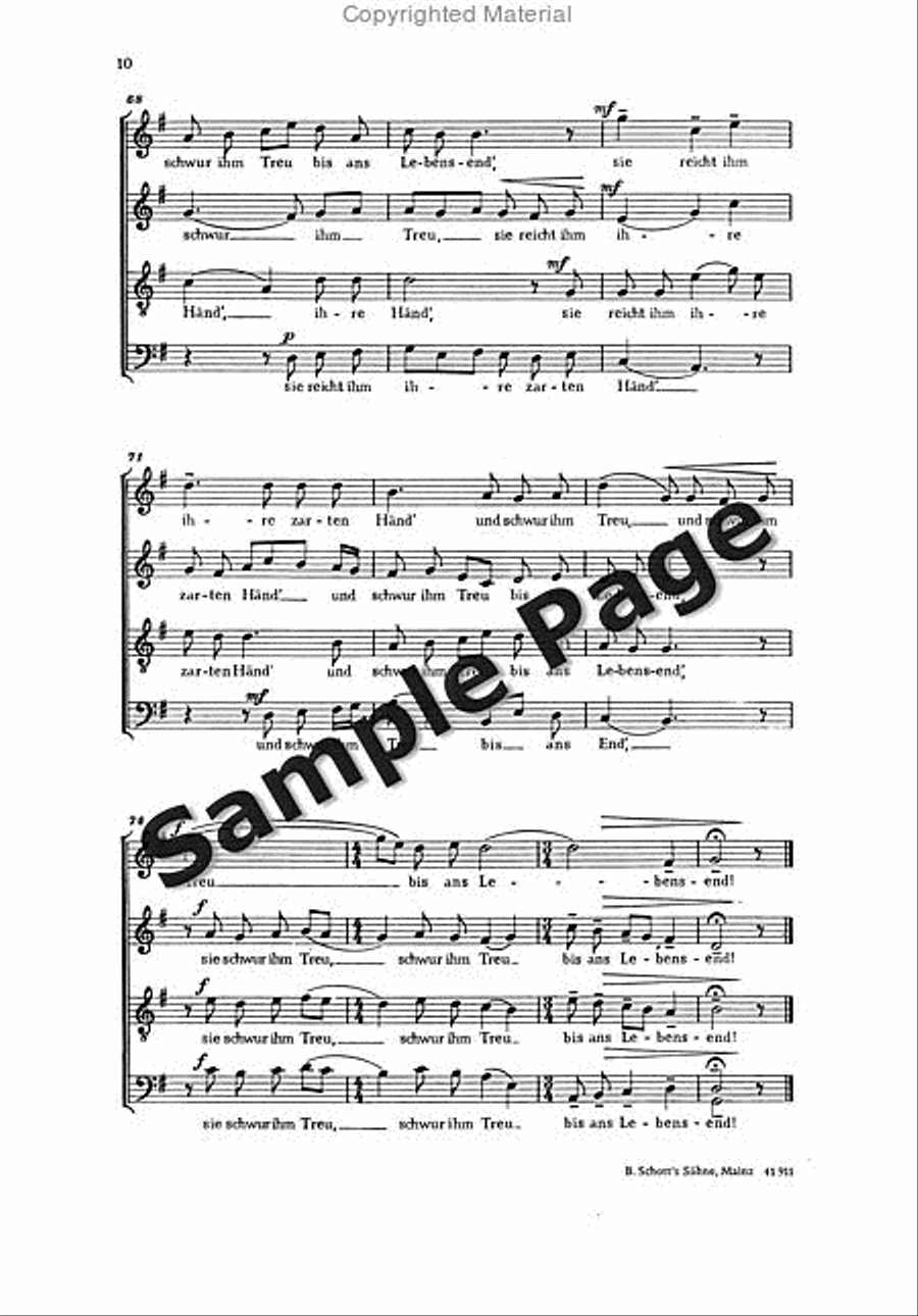 Desch R Zu Meinem Schaetzchen 4-Part scores gallery preview page 11