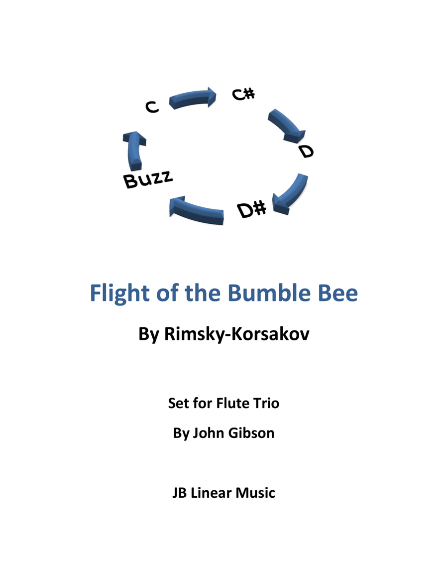 Flight of the Bumble Bee for flute trio Flute Trio scores gallery preview page 1