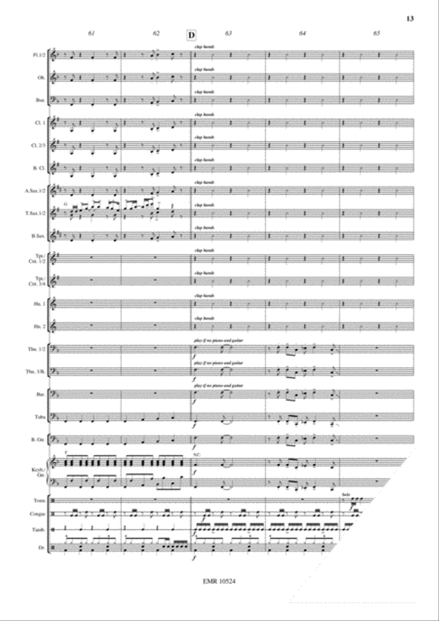 Disco Lady Concert Band scores gallery preview page 14