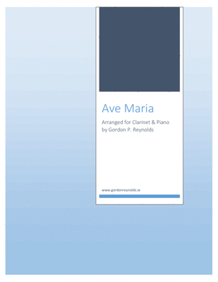 Book cover for Ave Maria for Clarinet and Piano