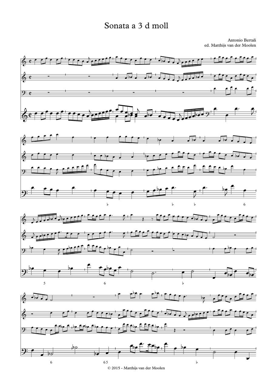 Sonata a 3 (d moll) - with modern clefs Small Ensemble scores gallery preview page 2