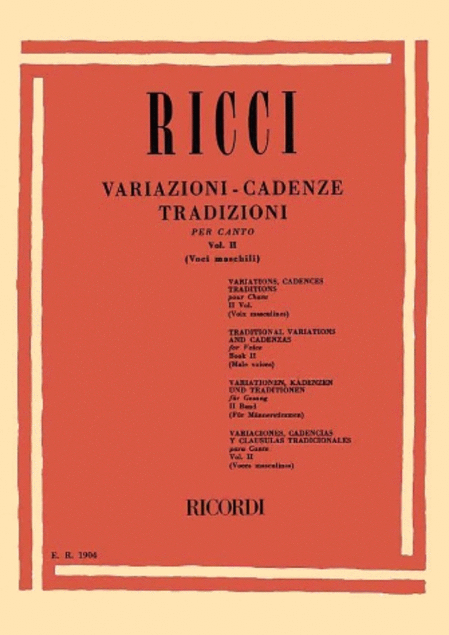 Variations and Cadenzas of Rossini – Appendix No. 2 Voice scores gallery preview page 1