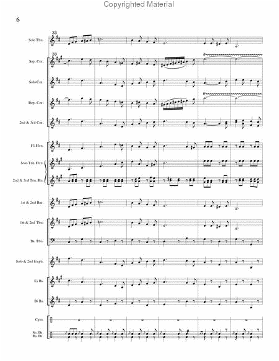 Seventy-Six Trombones (trombone and brass band) Brass Band scores gallery preview page 7
