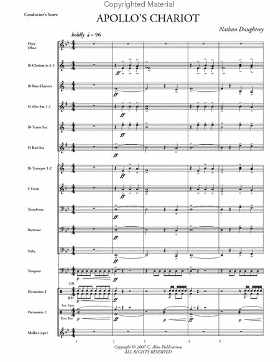 Apollo's Chariot Concert Band scores gallery preview page 2
