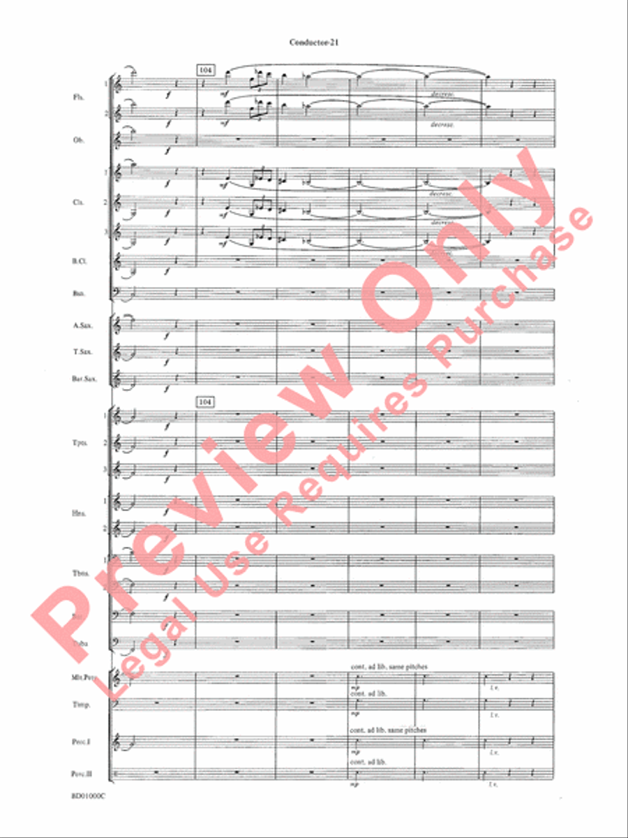 Chant Rituals Chant Rituals Concert Band scores gallery preview page 24