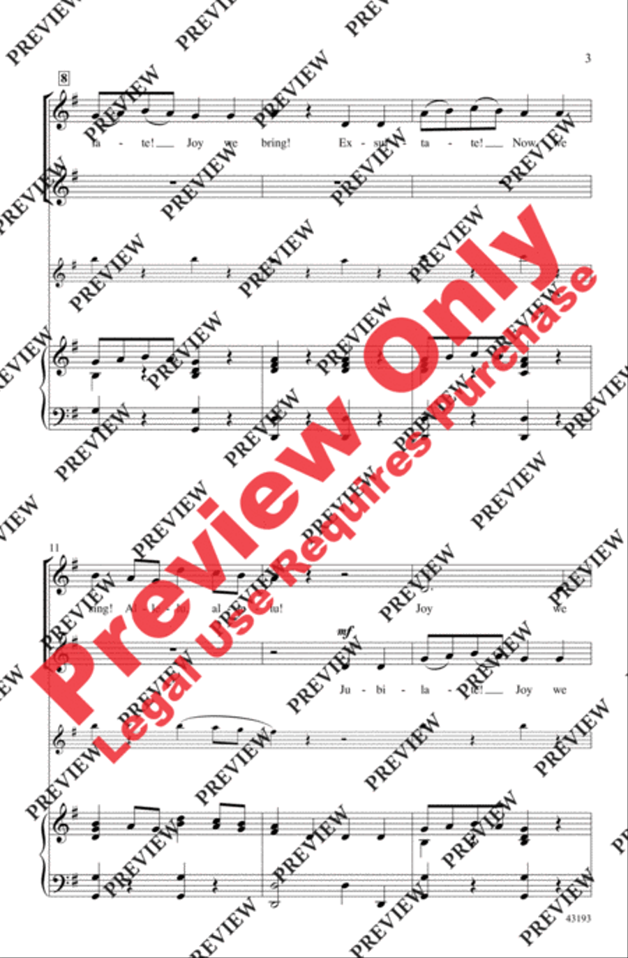 Jubilate! Joy We Bring! 2-Part scores gallery preview page 3