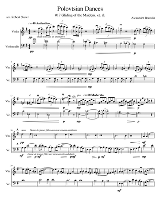 Polovtsian Dance #17 (Gliding of the Maidens) from Prince Igor for Violin & Cello