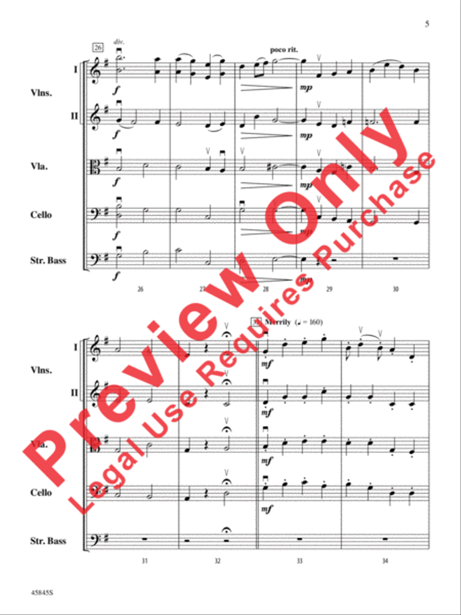 A Percy Grainger Portrait String Orchestra scores gallery preview page 5