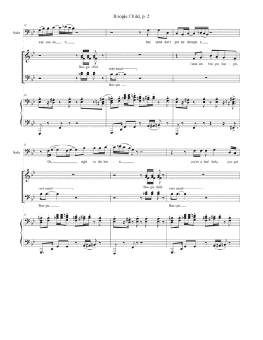 Boogie Child Boogie Child 4-Part scores gallery preview page 2
